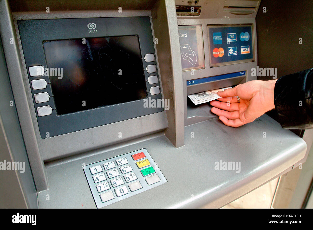 ATM London England UK Stock Photo - Alamy