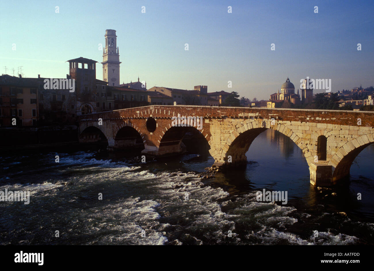 Ponte Pietra Verona Italy Stock Photo - Alamy