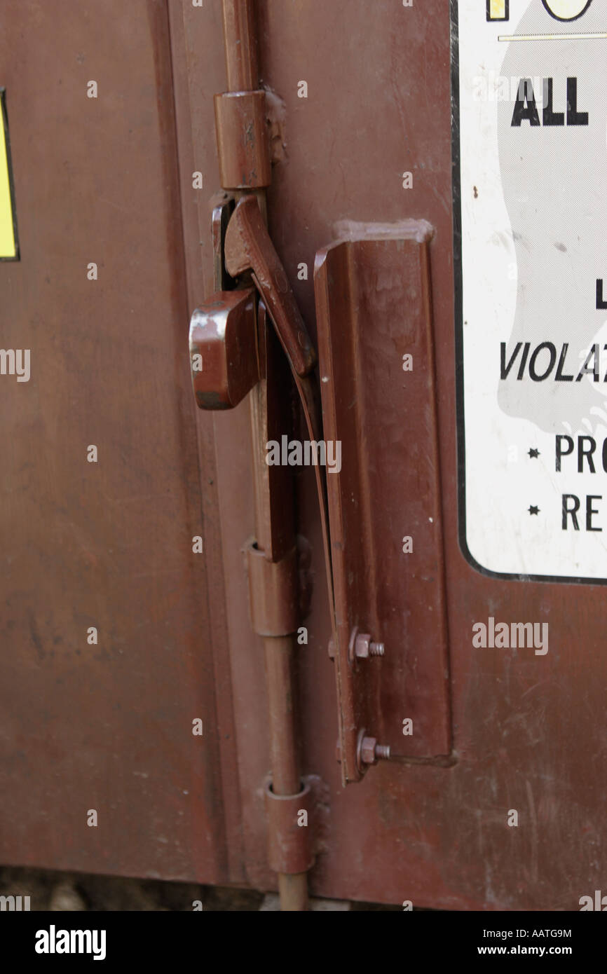 Bear resistant lock on bear box bear resistant food storage container