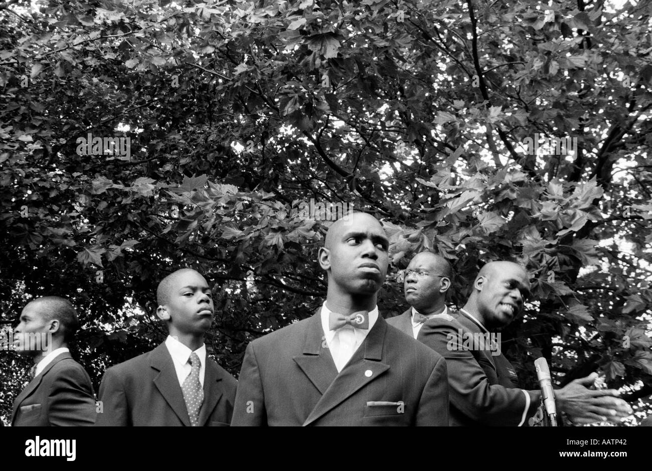 Members of the Nation of Islam at Speakers' Corner, Hyde Park, London Stock Photo