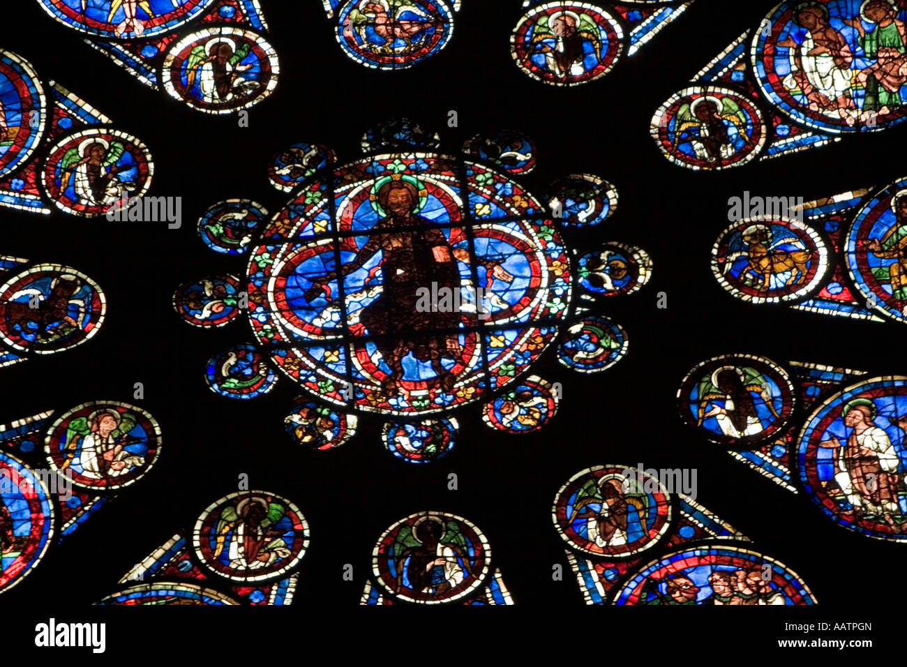 Stained glass window, Chartres cathedral, France Stock Photo Alamy