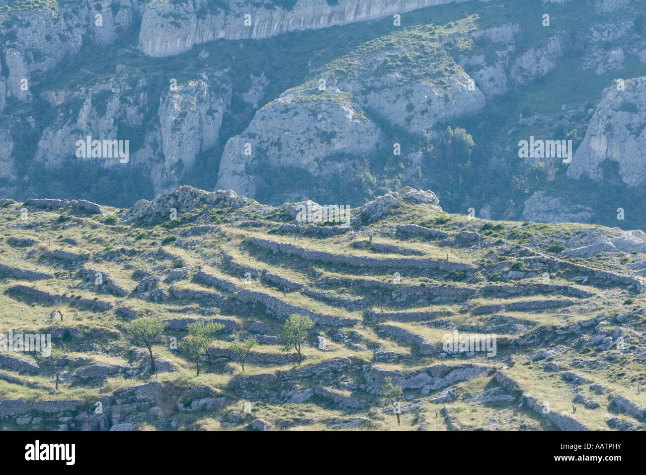 Remnants of past farming in the mountains of 