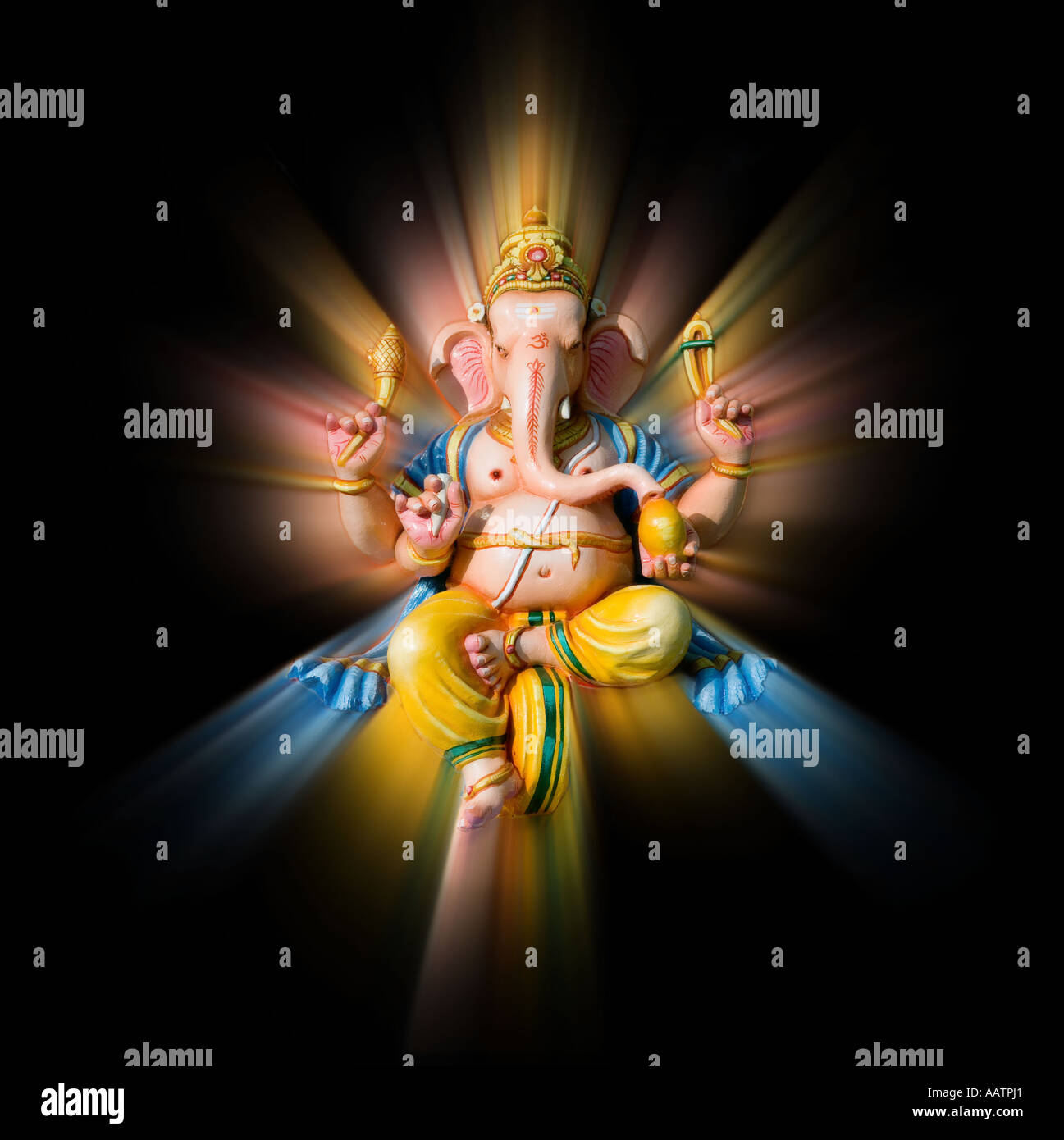 Lord Ganesha against black Stock Photo - Alamy