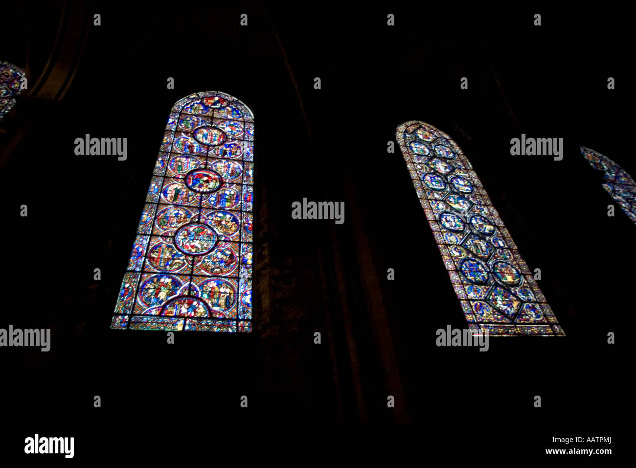 Stained glass windows, Chartres cathedral, France Stock Photo Alamy