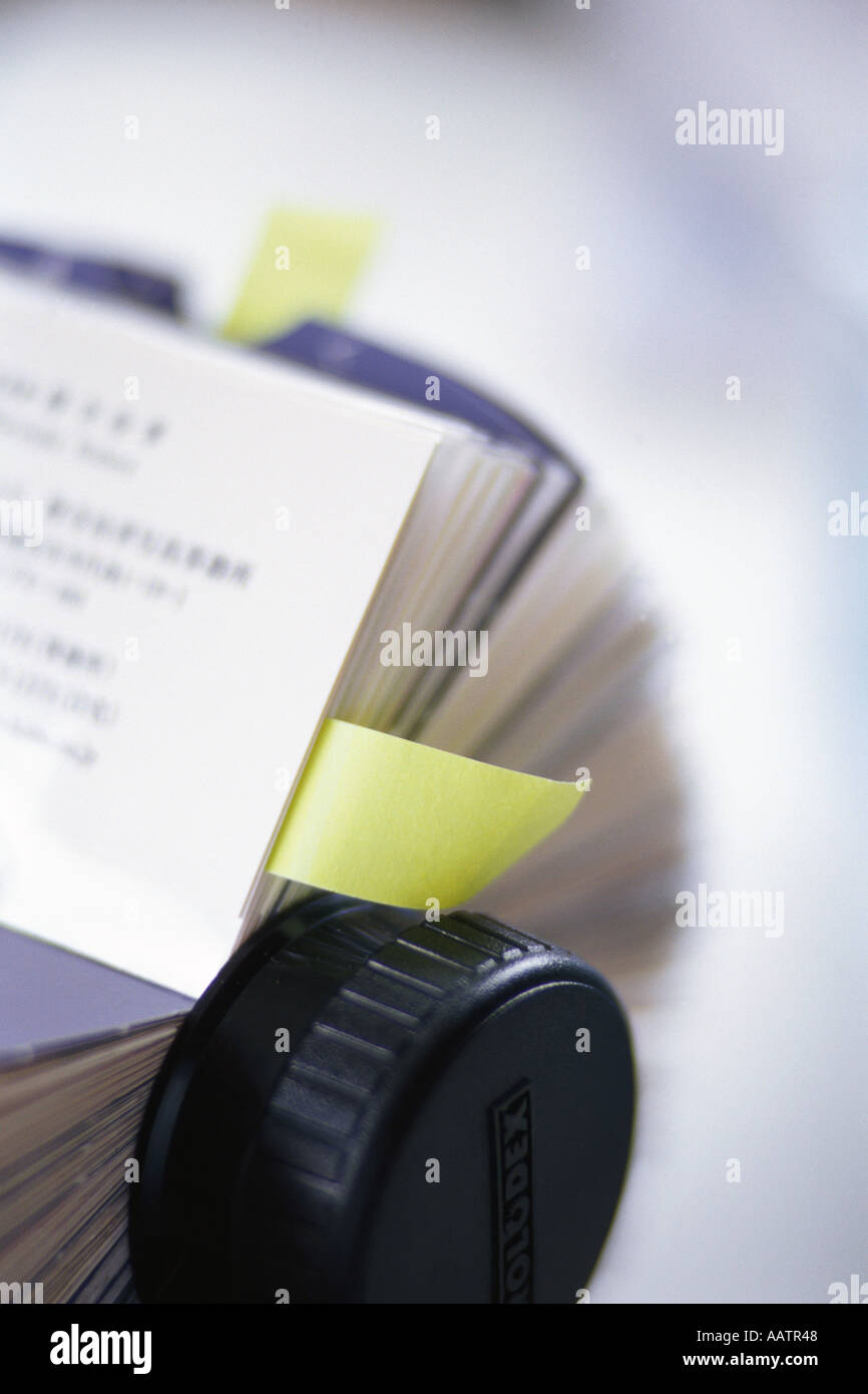 Rotary card file Stock Photo Alamy