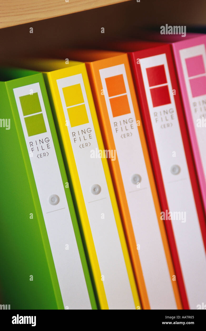 Multi colored files Stock Photo - Alamy