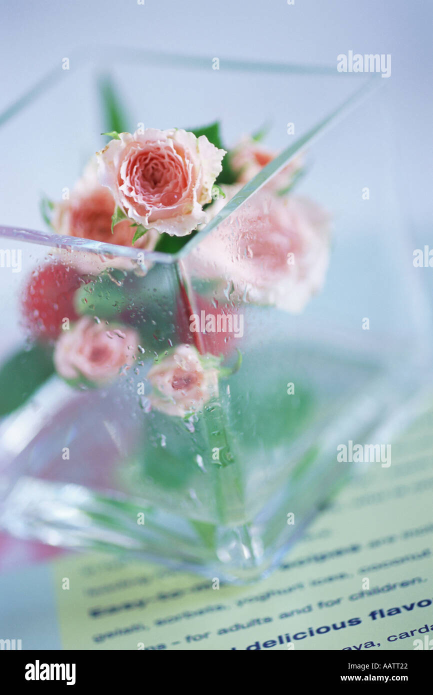 Flower bouquet in glass box Stock Photo - Alamy