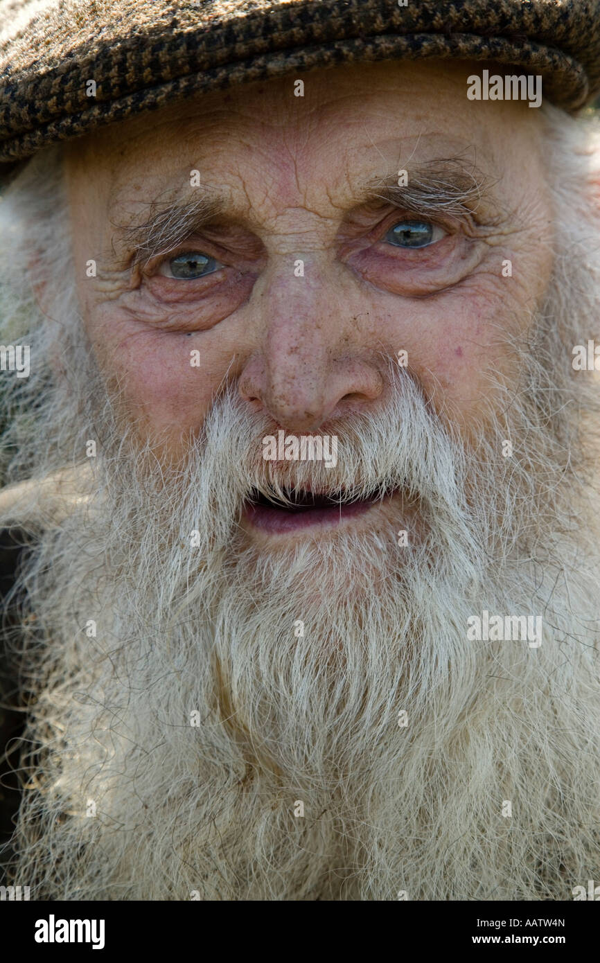Very Old Man in North Yorkshire Stock Photo