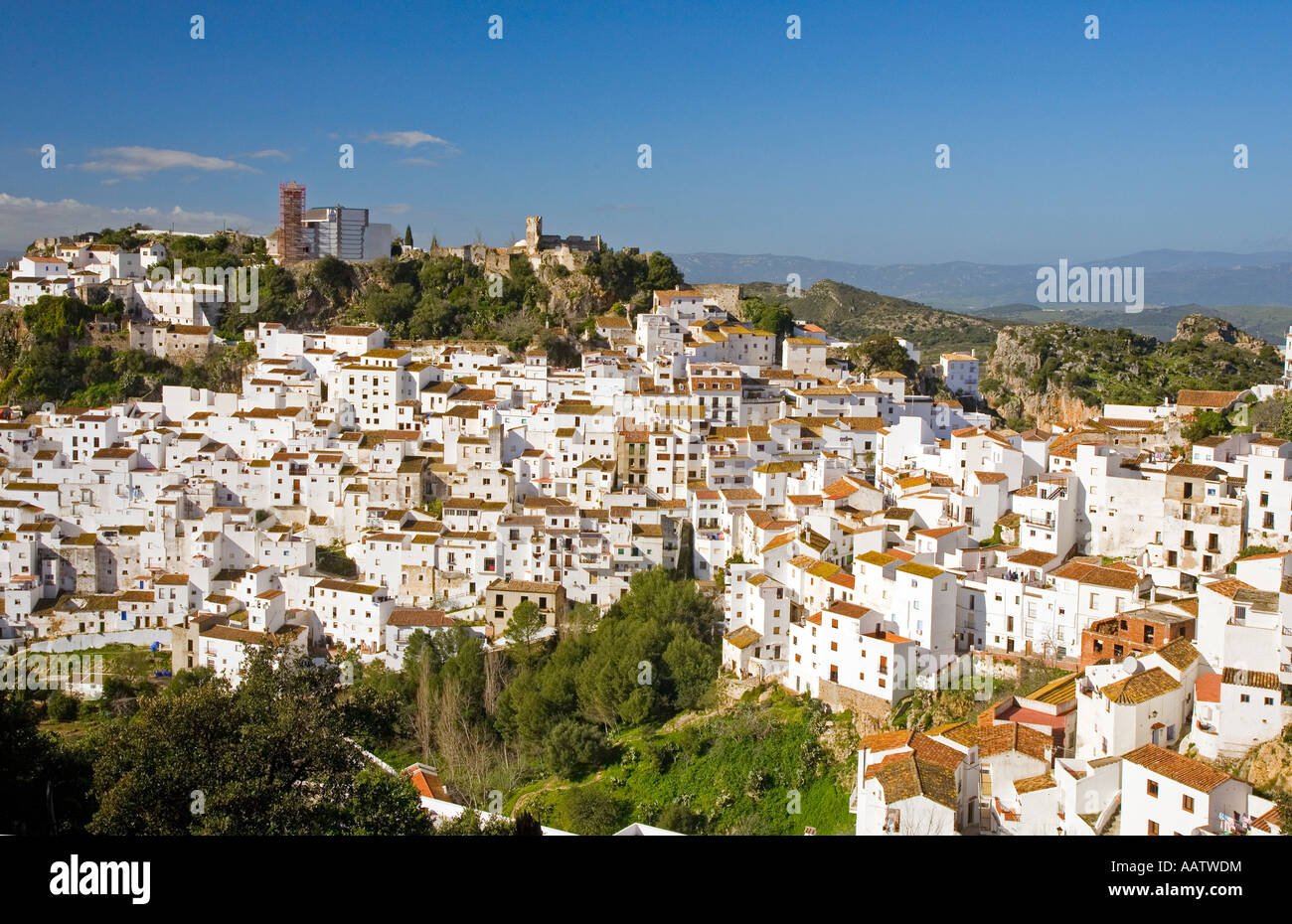 Casares a white town in Andalucia near Estepona Spain Stock Photo