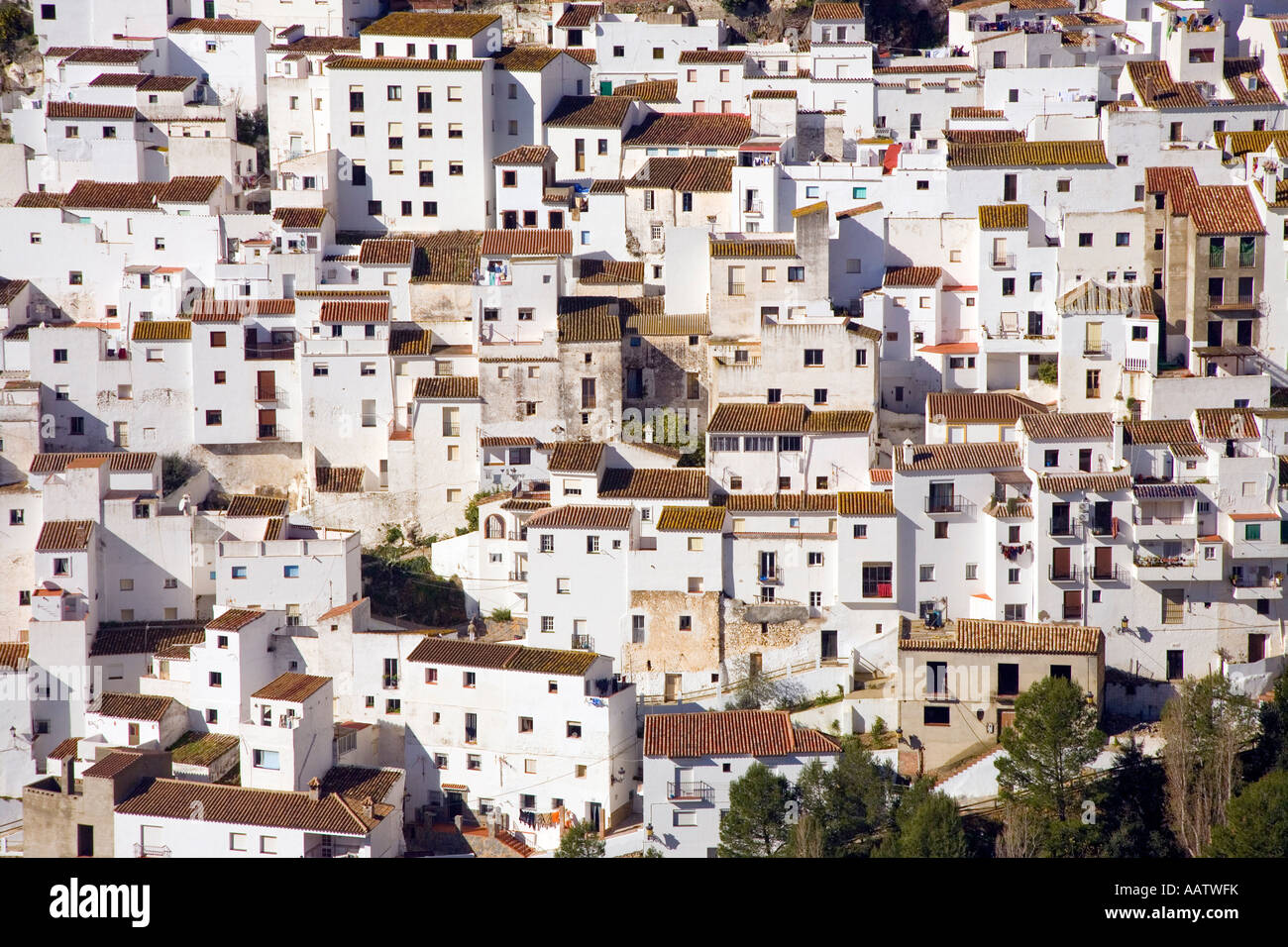 Casares a white town in Andalucia near Estepona Spain Stock Photo
