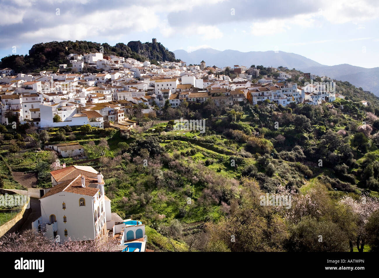 Gaucin a white hill village in Andalucia Spain Stock Photo Alamy