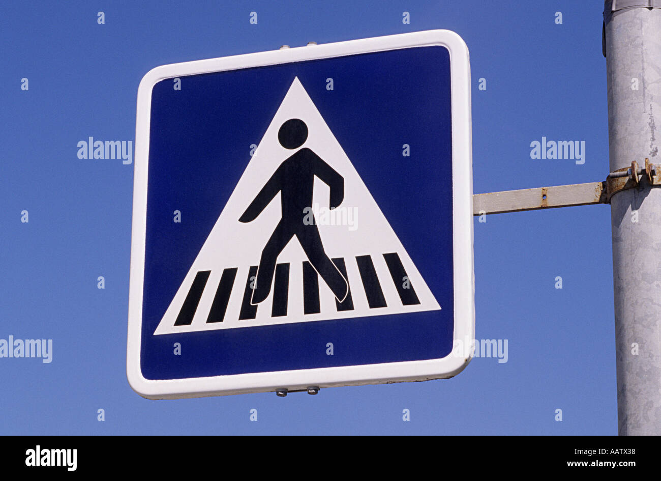 zebra crossing road sign Stock Photo - Alamy