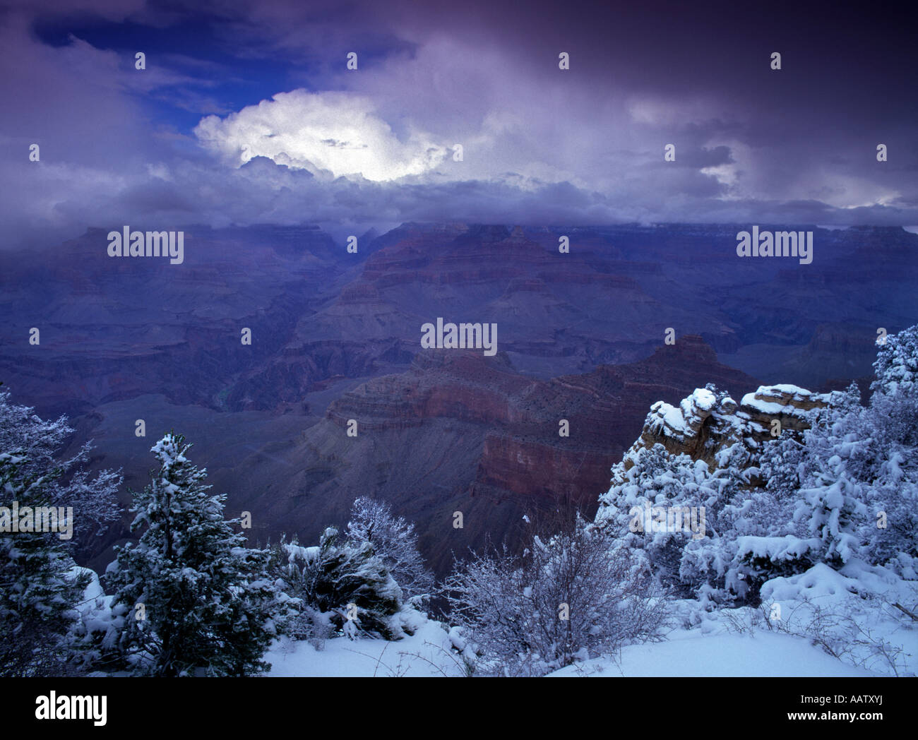 Winter Storm over the Grand Canyon Arizona USA Stock Photo - Alamy