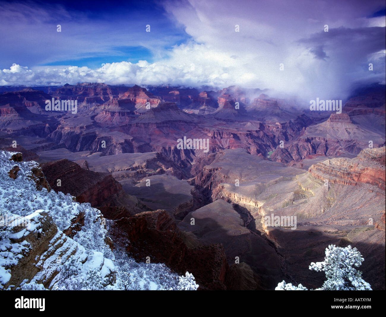 Winter Storm over the Grand Canyon Arizona USA Stock Photo - Alamy