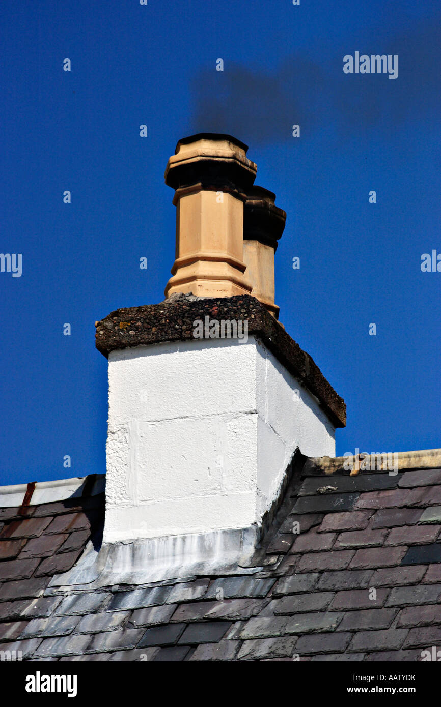 chimney with smoke from coal Stock Photo Alamy