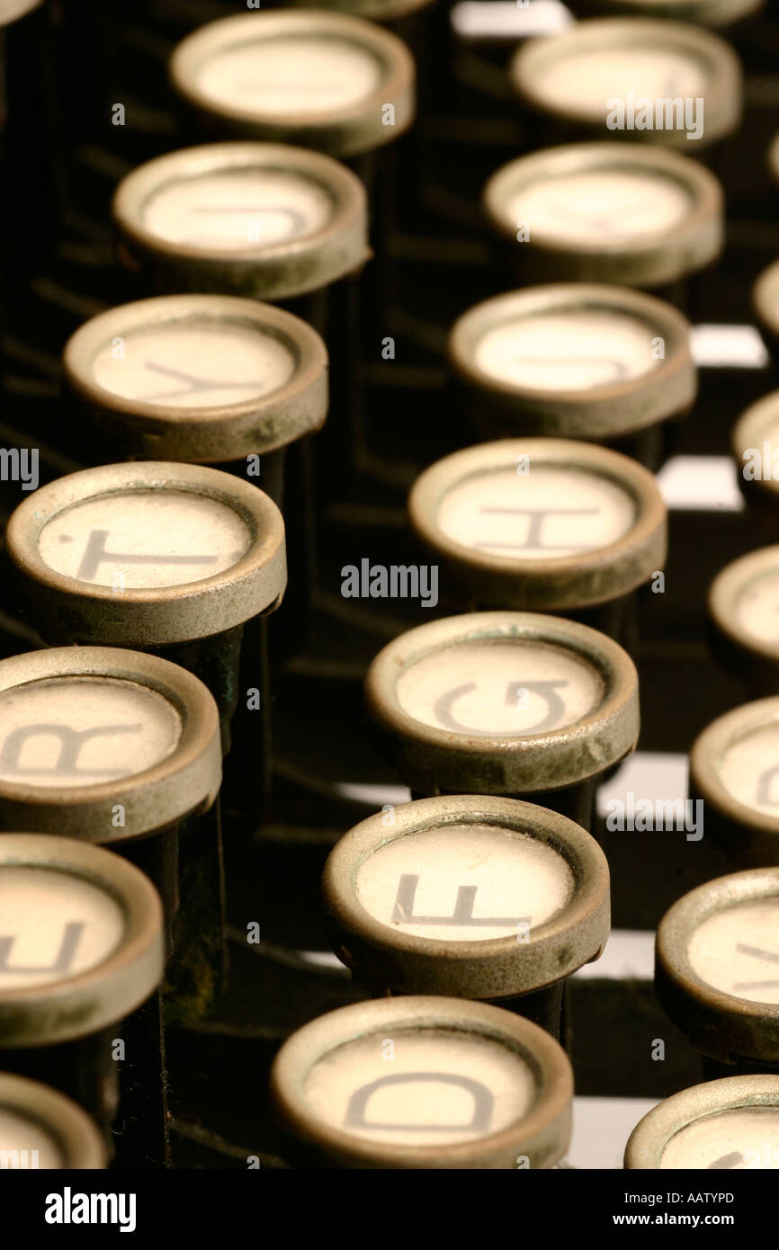 Old Typewriter Keys Stock Photo - Alamy