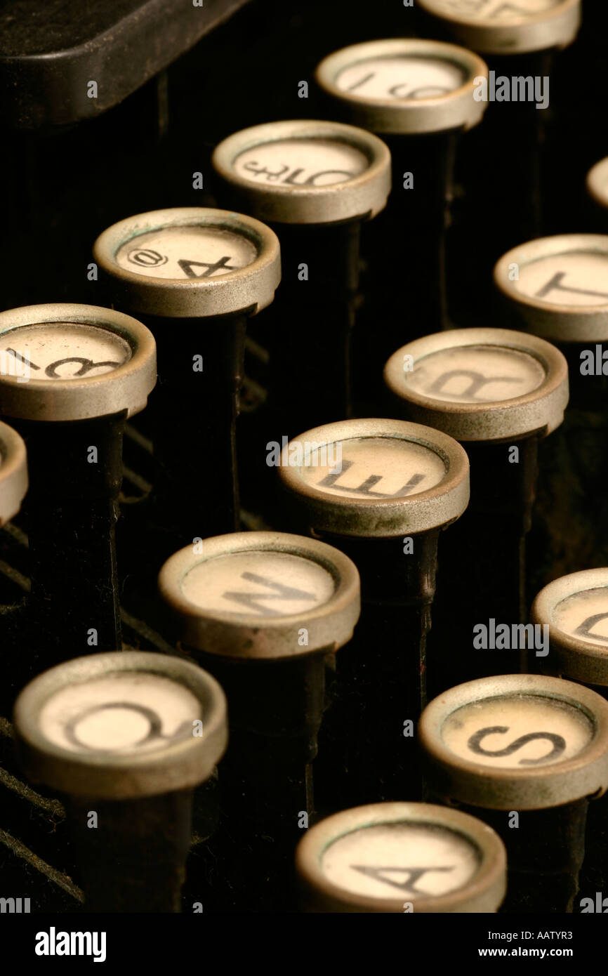 Old Typewriter Keys Stock Photo