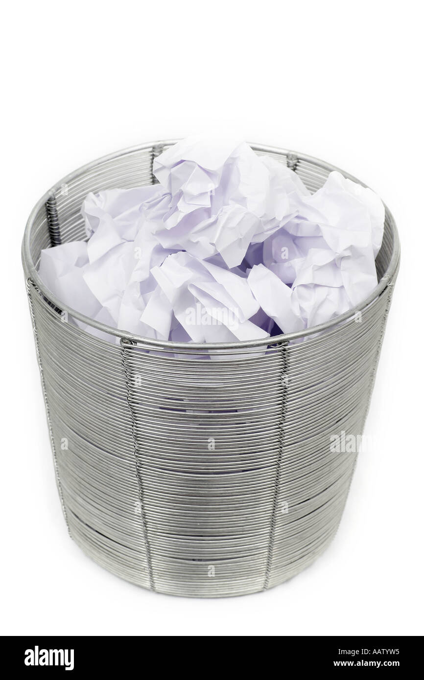 Waste Paper Basket Stock Photo Alamy