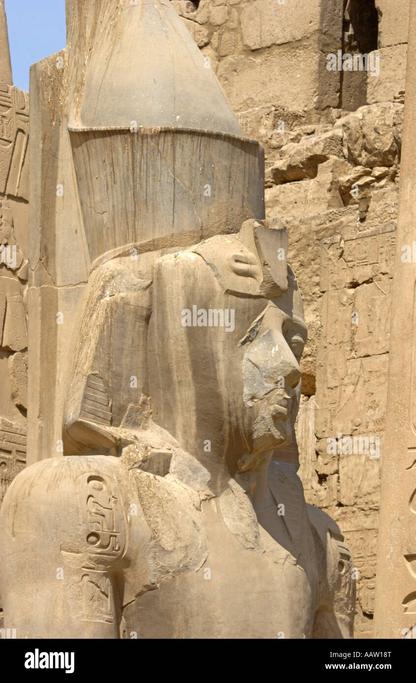 Stone Statue of Ramses II at Luxor Temple, Luxor, Egypt Stock Photo - Alamy