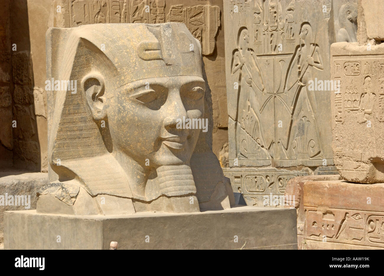 Stone Statue of Ramses II at Luxor Temple, Luxor, Egypt Stock Photo - Alamy