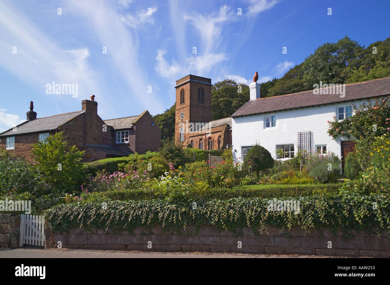 Burton Village Wirral England Stock Photo - Alamy