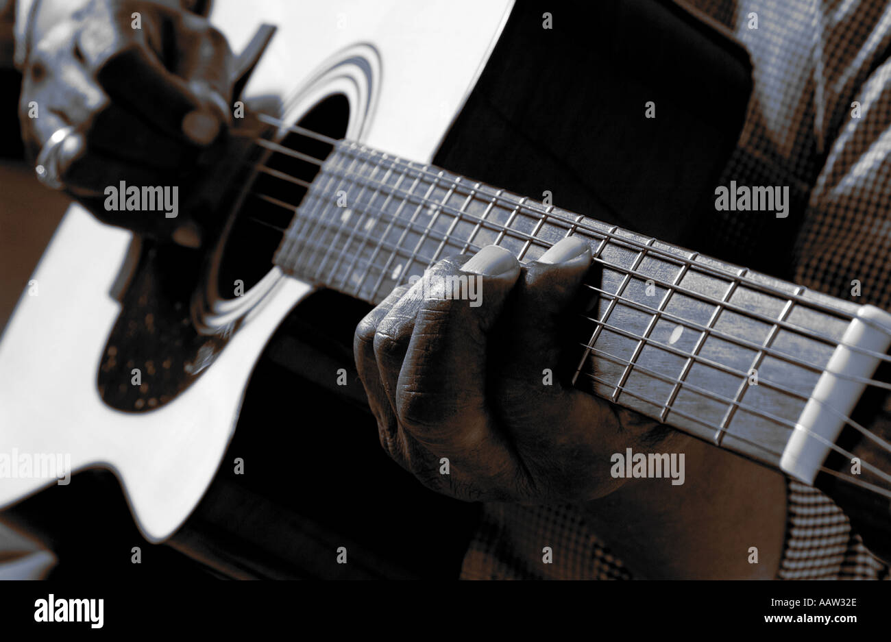 African American man playing guitar Stock Photo - Alamy