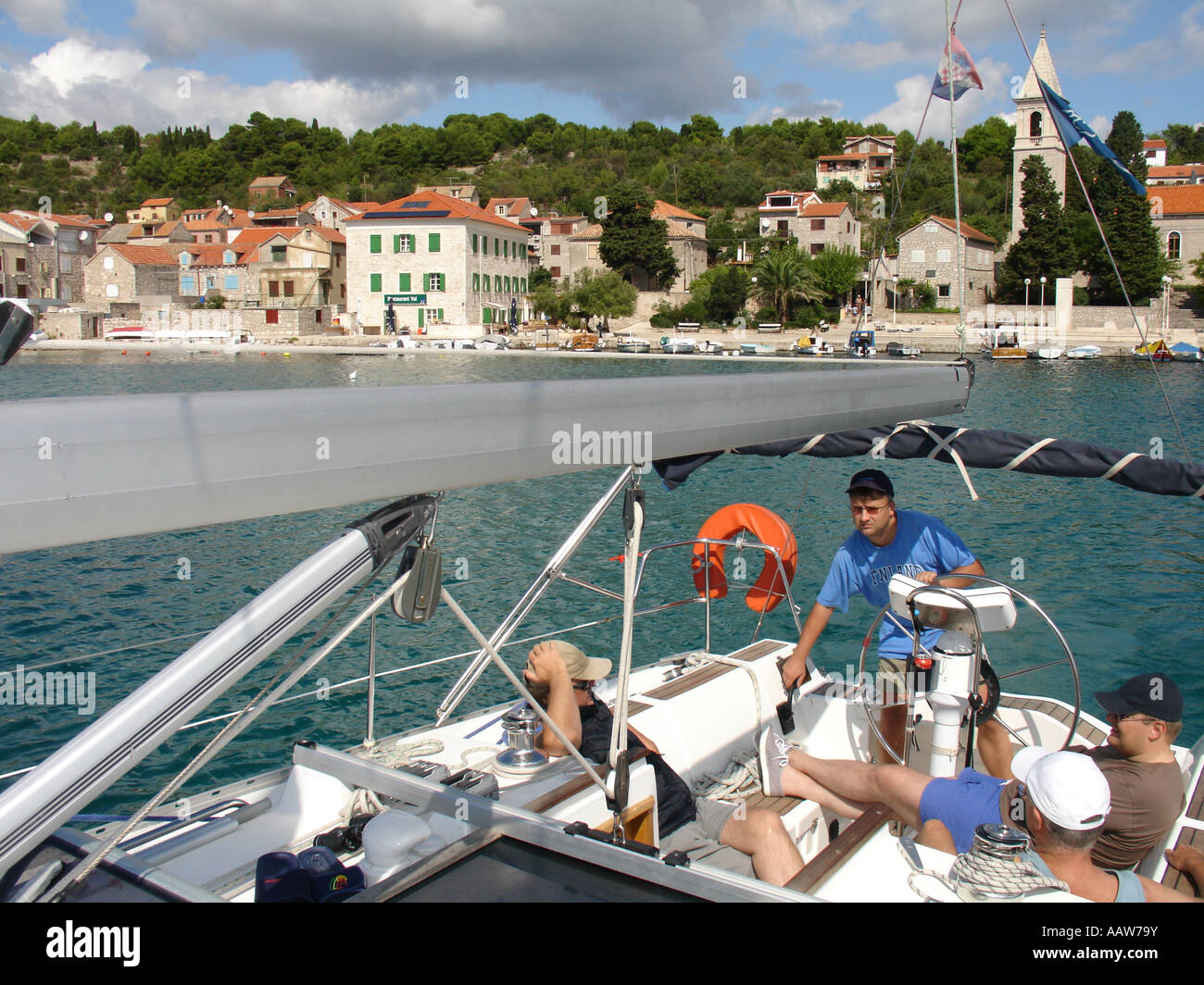 Sailing in Croatia Stock Photo Alamy