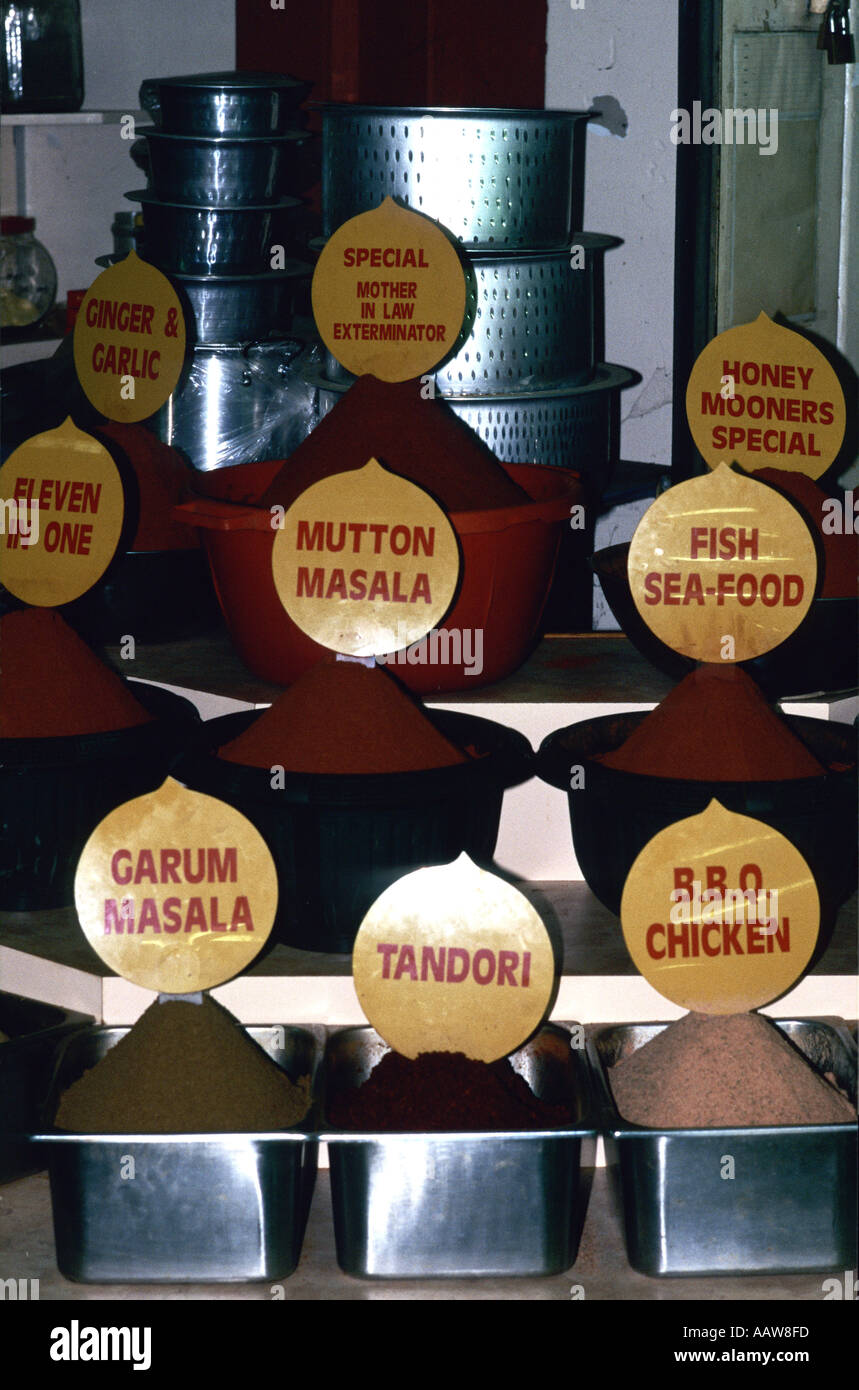 Curry powder Durban Market South Africa Stock Photo Alamy