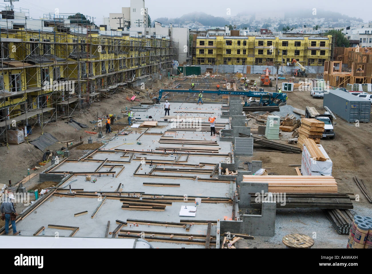 Housing project for low persons being constructed in San