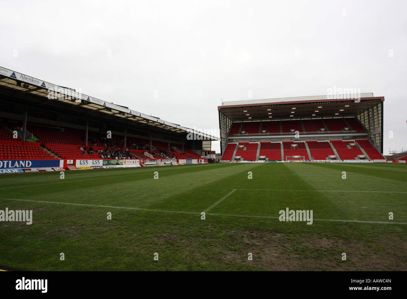 Pittodrie Stadium the home ground of Aberdeen Football Club in Pittodrie Street, Aberdeen Stock Photo