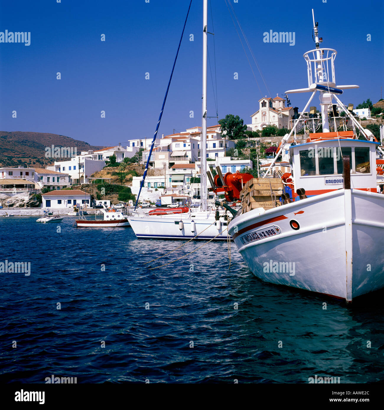 BATSI ANDROS GREECE Stock Photo - Alamy