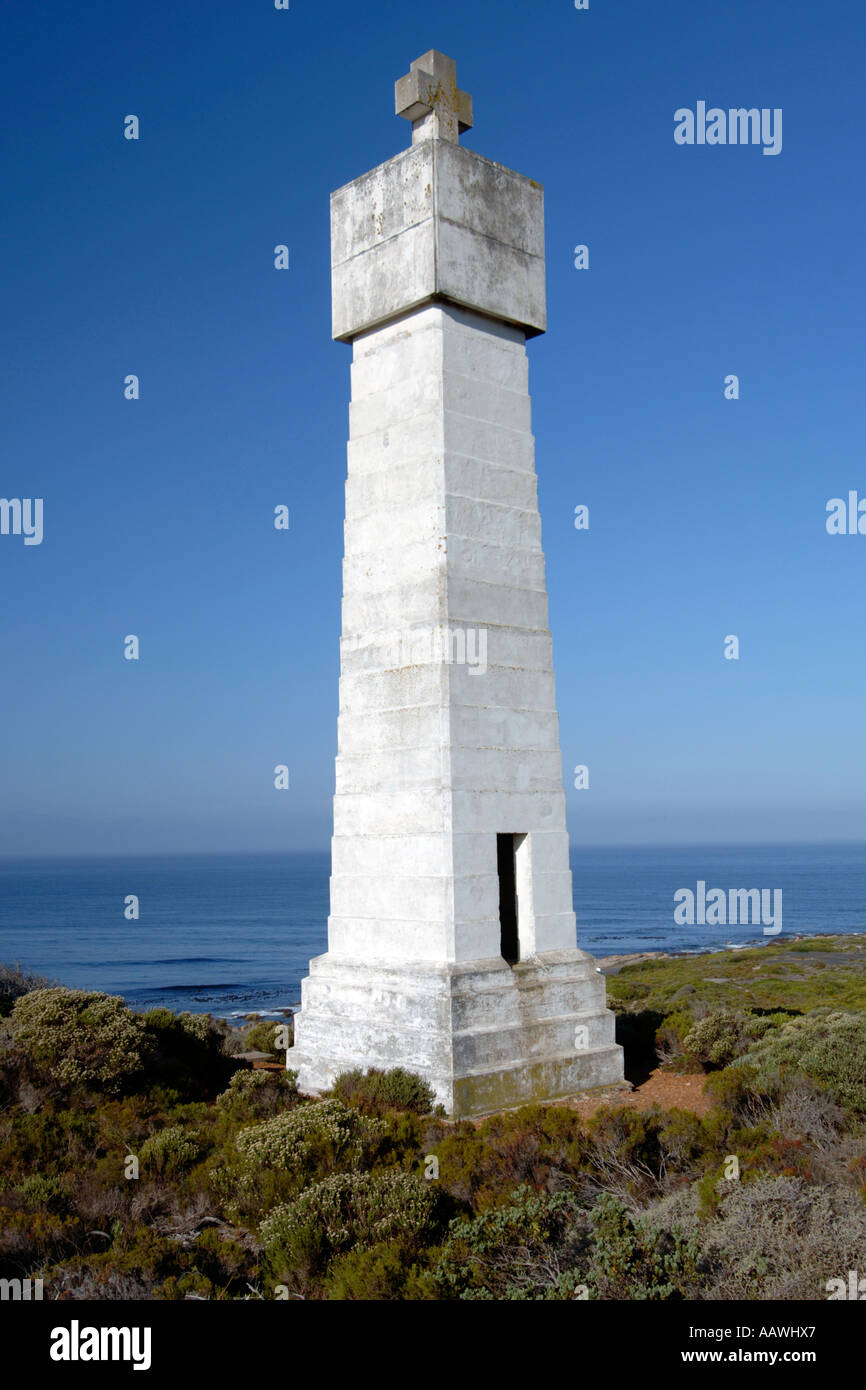 The Da Gama padrao, a monument to Vasco Da Gama in the Cape Point Nature Reserve in South Africa. Stock Photo