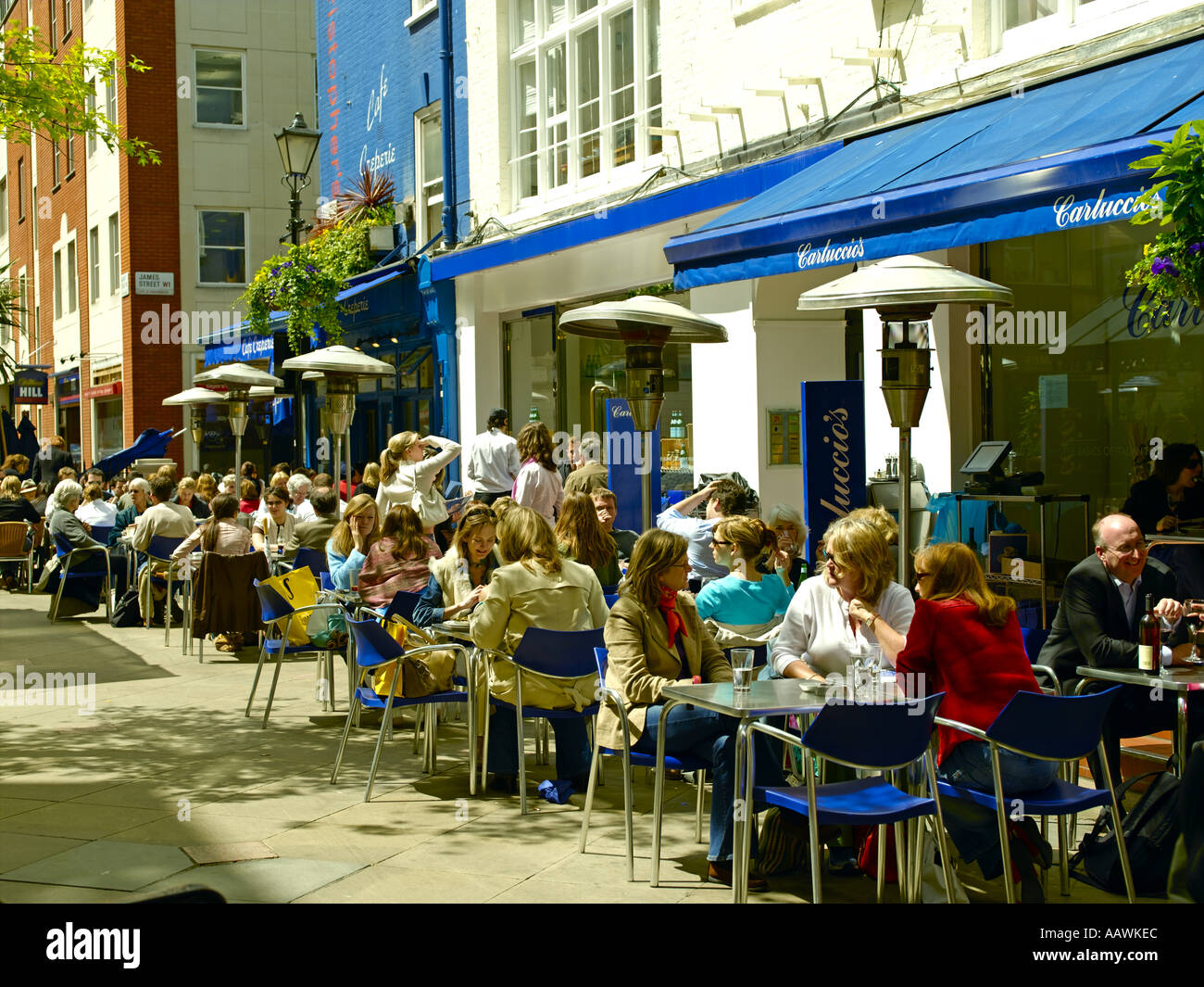 West End, St Christopher's Place, Cafe Stock Photo