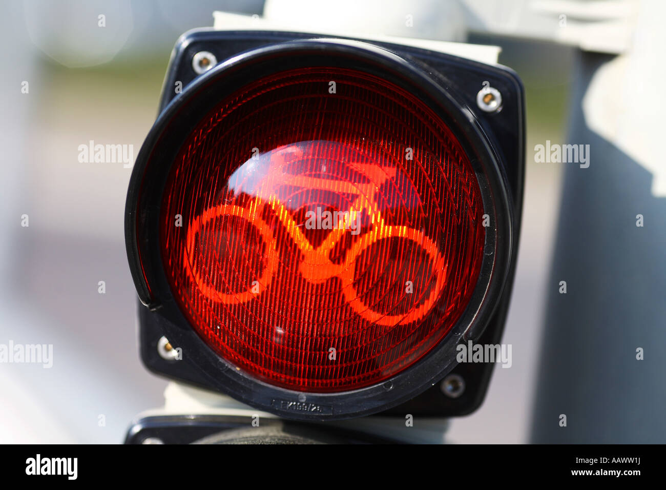 Red light for bikers Stock Photo