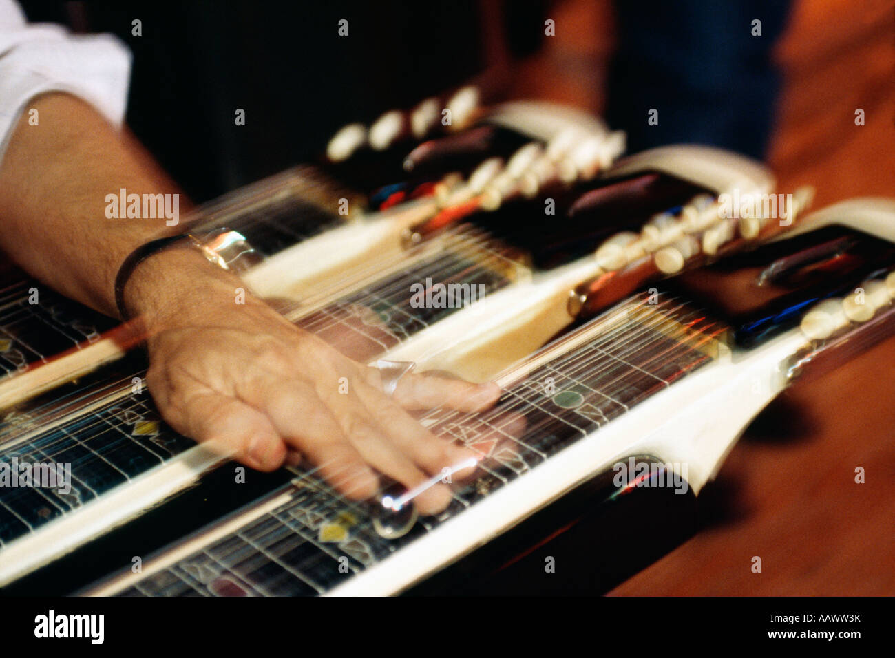 Slide guitarist at The Broken Spoke in Austin, Texas Stock Photo Alamy