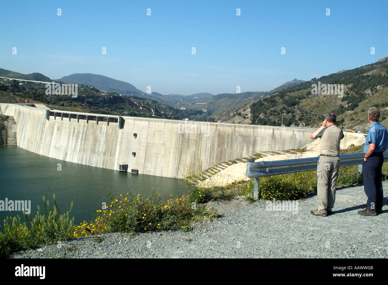 Fresh water supply and storage. Reservoir on River Guadalfeo south of