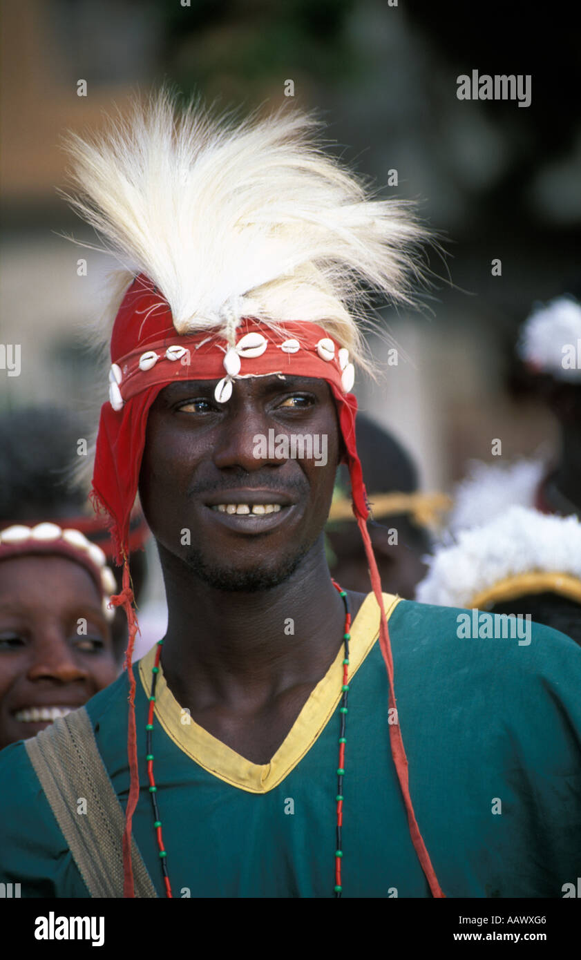 dancer at the opening ceremony of the Roots festival, Banjul, the Gambia Stock Photo