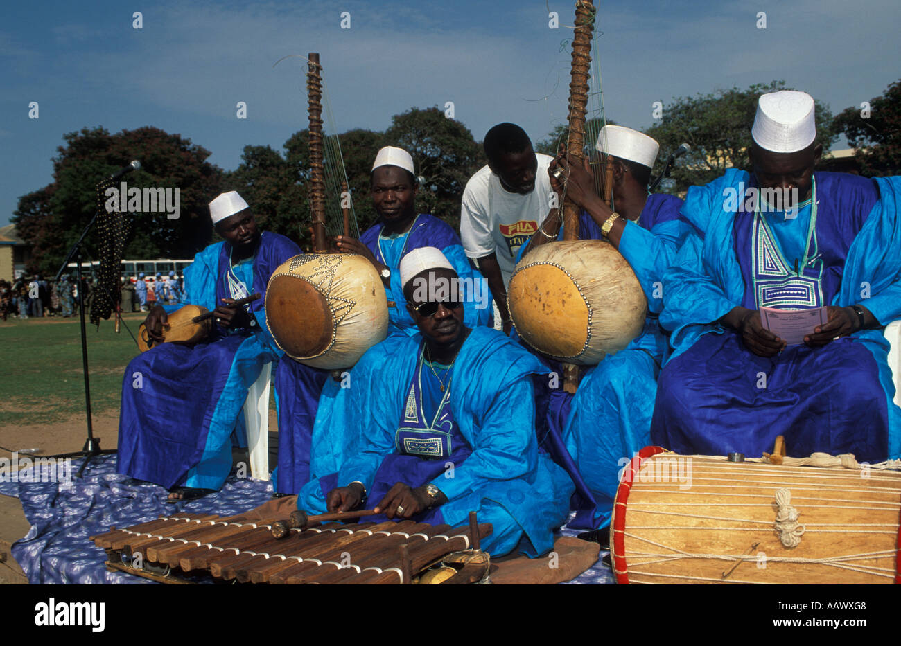 Traditional band playing at the Roots festival, Banjul, the Gambia