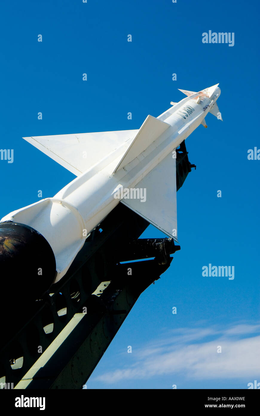 jeugd versneller spons Nike Hercules Air Defense Missile on Launcher Stock Photo - Alamy