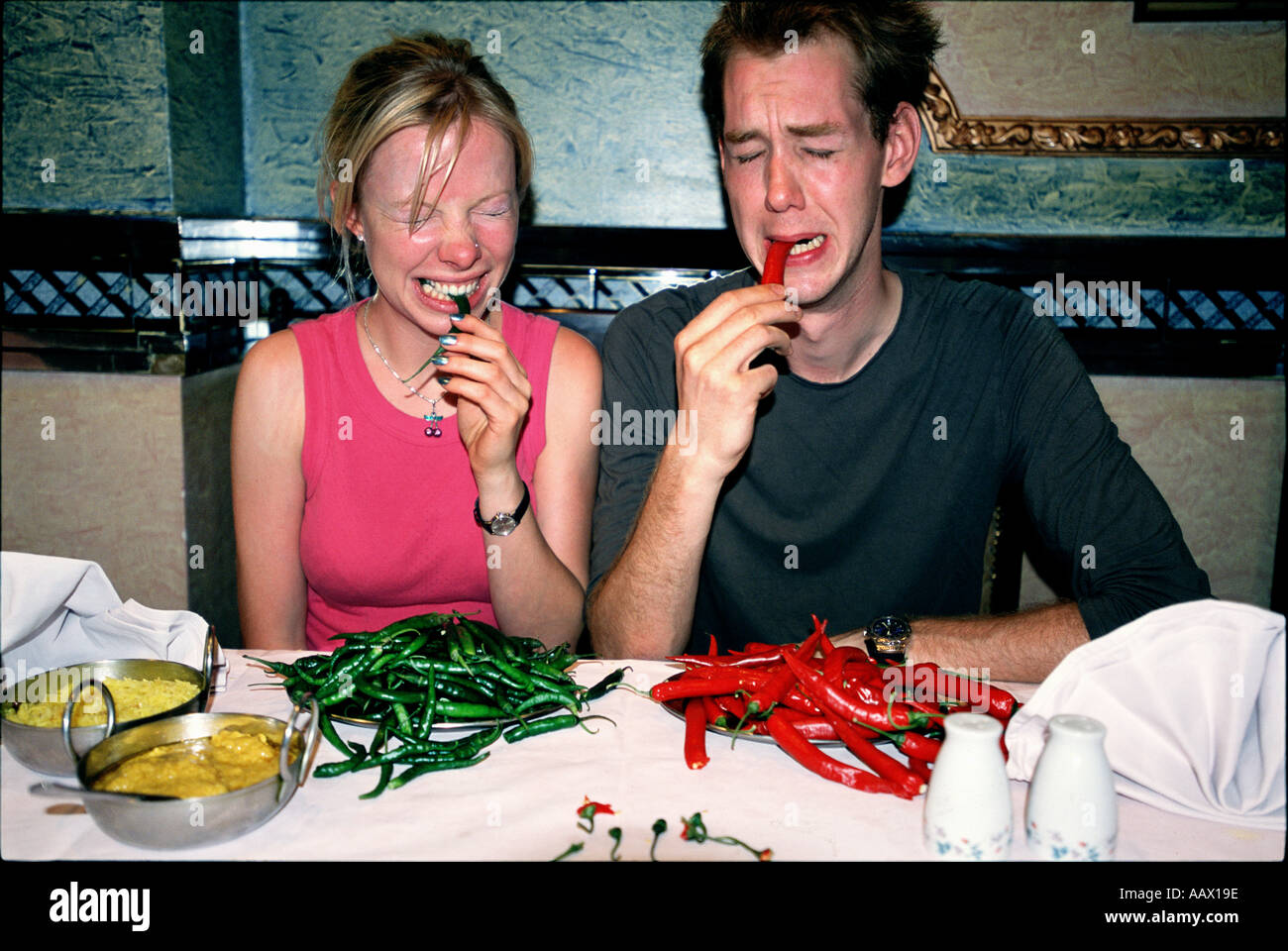Red chilli eating contest hires stock photography and images Alamy