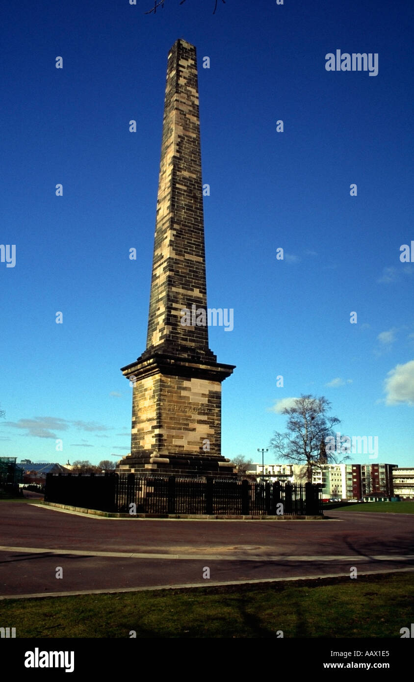 Memorial to Admiral Lord Nelson Glasgow Green Glasgow Scotland Europe Stock Photo