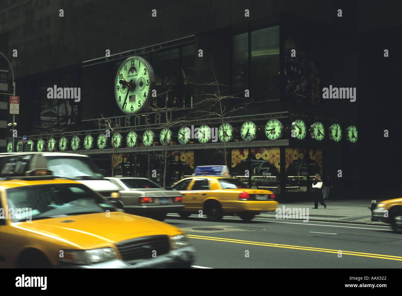 New York clocks on the Tourneau Store Stock Photo Alamy