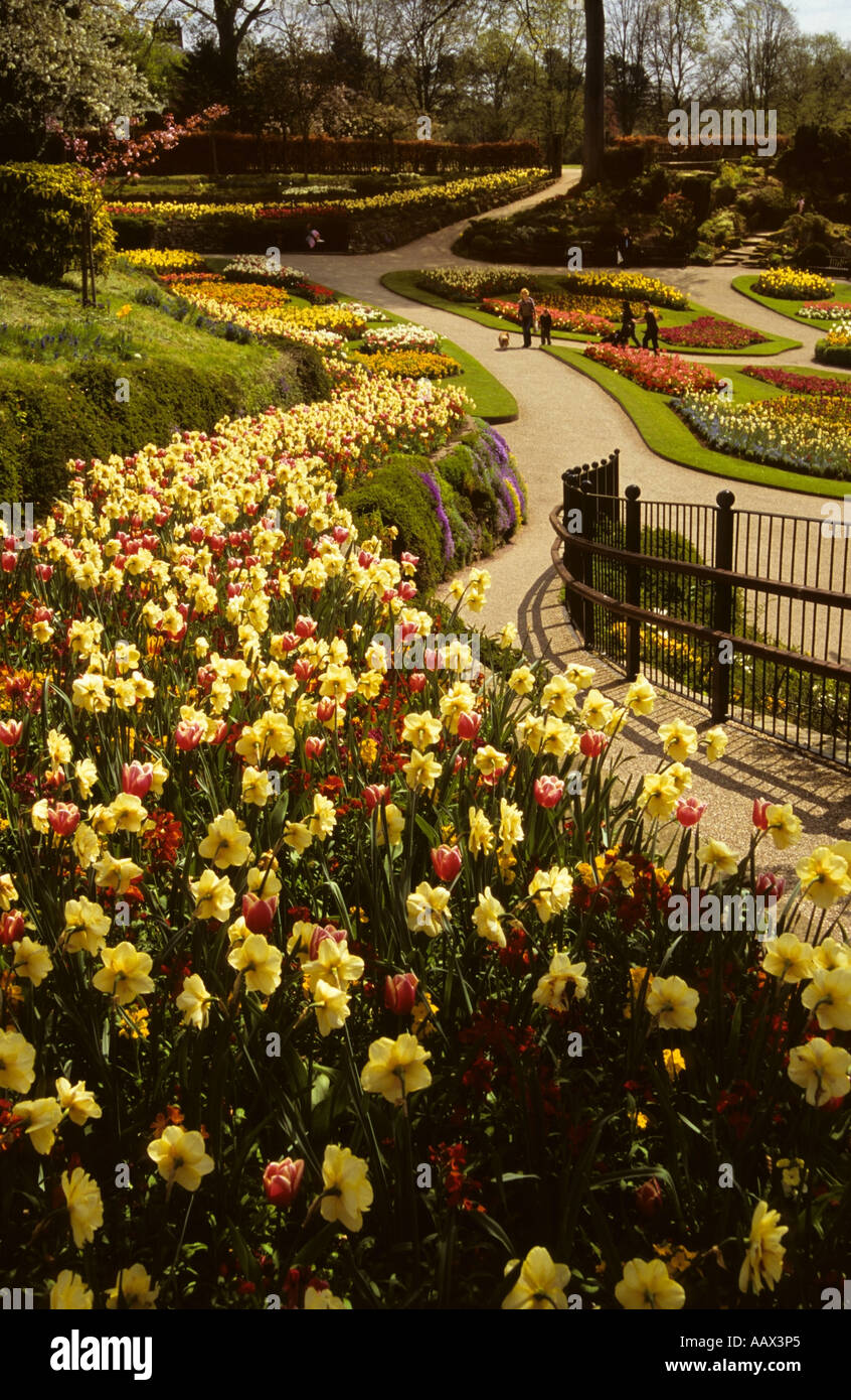 The Dingle in The Quarry Park, Shrewsbury, Shropshire, England Stock