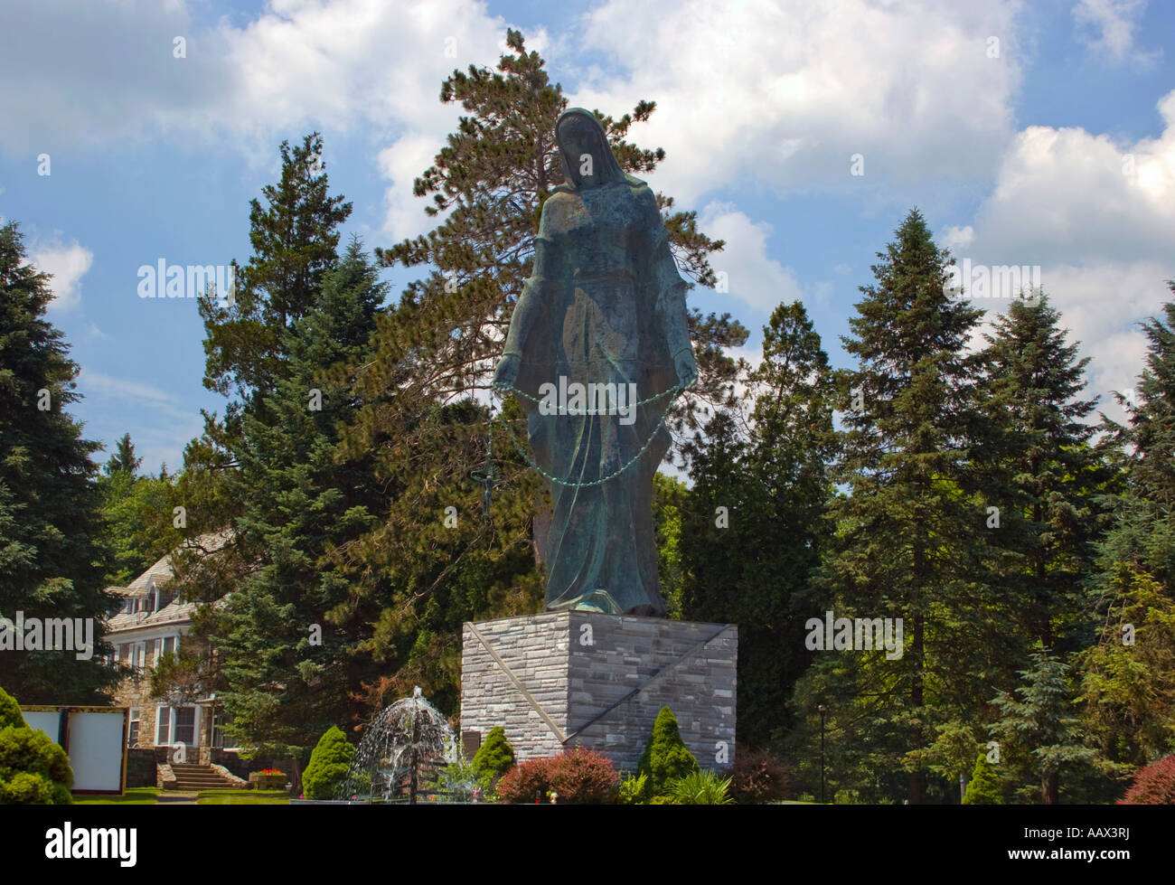 48 foot tall Rosary Madonna at the Marian Shrine in Stony Point New York Stock Photo