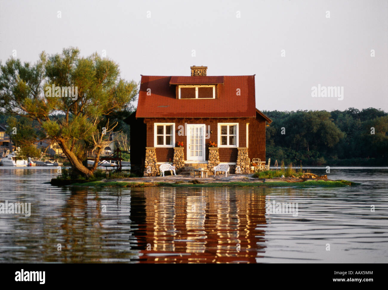 One house island Thousand Islands New York Stock Photo Alamy