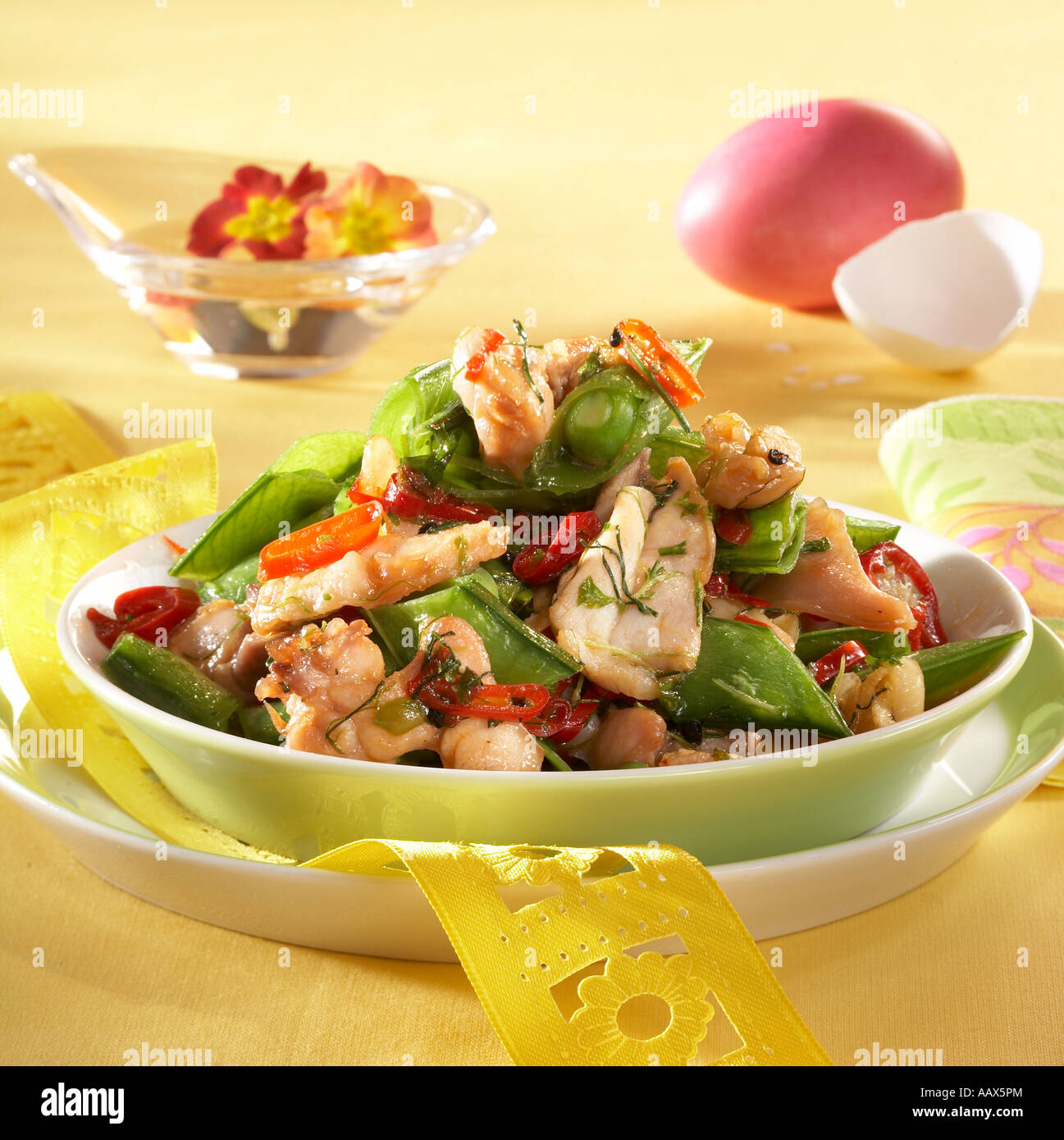 Rabbit with Pea Pods Stock Photo Alamy