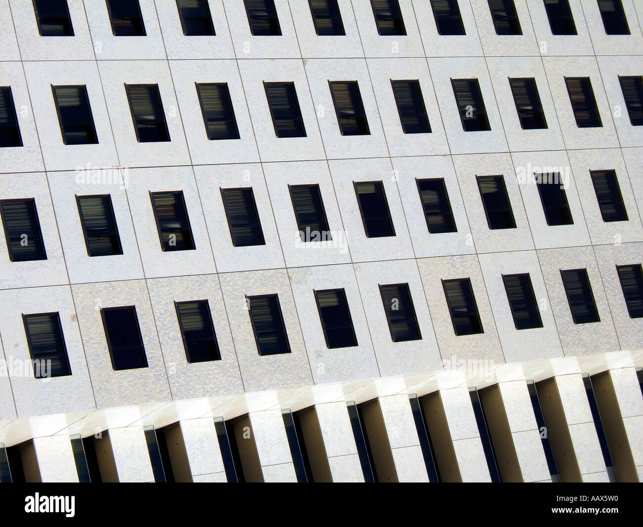 window in block of flats Stock Photo Alamy