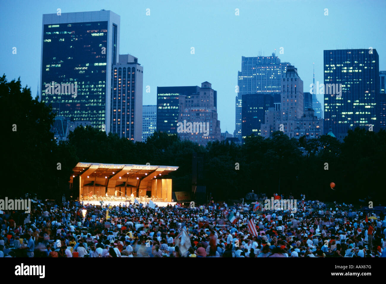 NY Philharmonic concert Central Park New York City Stock Photo Alamy