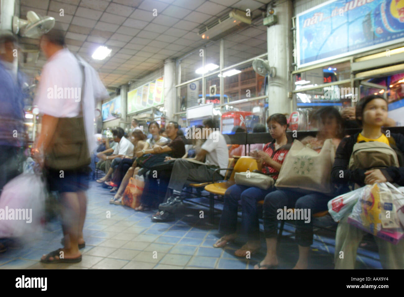 Bangkok's Southern Bus Station. Stock Photo