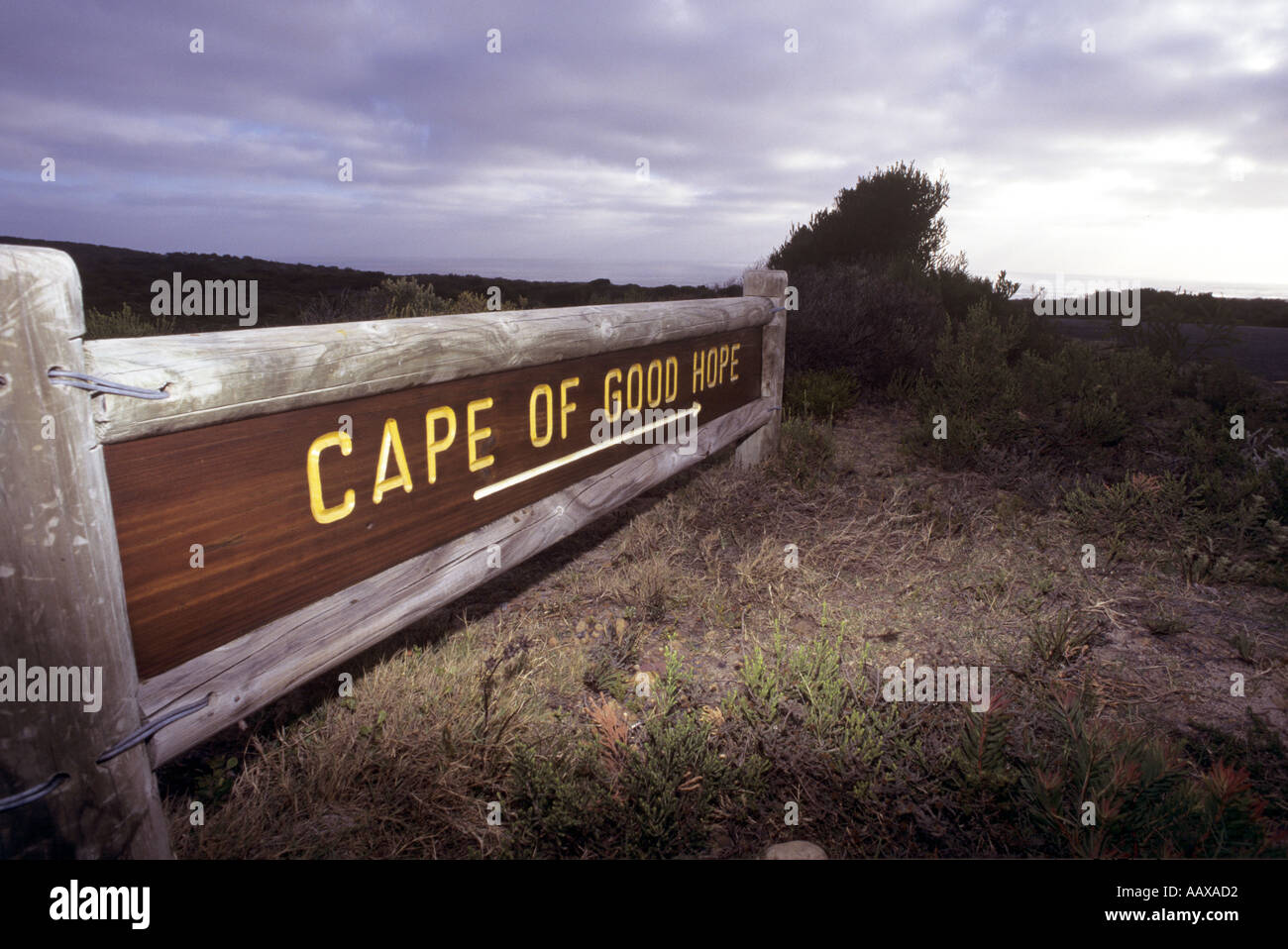 Cape of Good Hope national park entrance sign Stock Photo